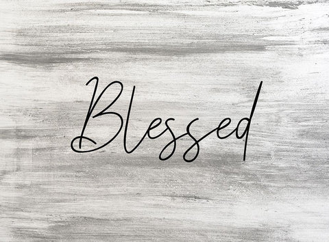 Blessed White Modern Wood Framed Art Print with Double Matting by Kimberly, Allen