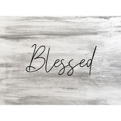 Blessed White Modern Wood Framed Art Print by Kimberly, Allen