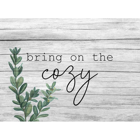 Cozy Black Modern Wood Framed Art Print by Kimberly, Allen