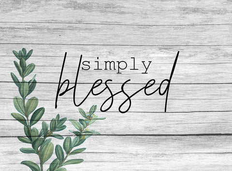 Simply Blessed Black Ornate Wood Framed Art Print with Double Matting by Kimberly, Allen