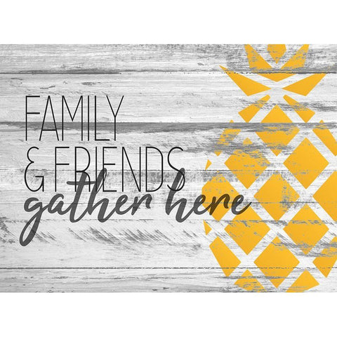 Family and Friends White Modern Wood Framed Art Print by Kimberly, Allen