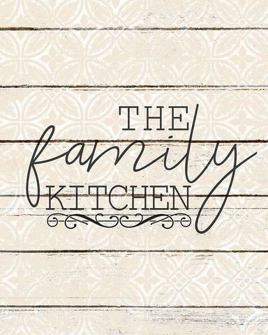 Family Kitchen Black Ornate Wood Framed Art Print with Double Matting by Kimberly, Allen
