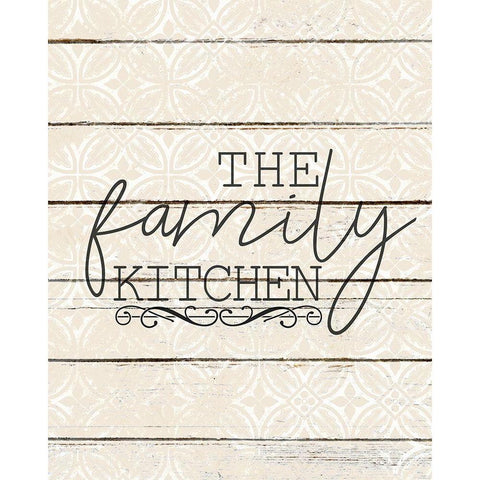 Family Kitchen Black Modern Wood Framed Art Print with Double Matting by Kimberly, Allen