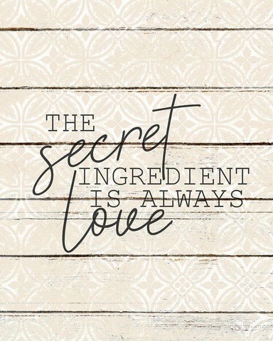Secret Ingredient Black Ornate Wood Framed Art Print with Double Matting by Kimberly, Allen