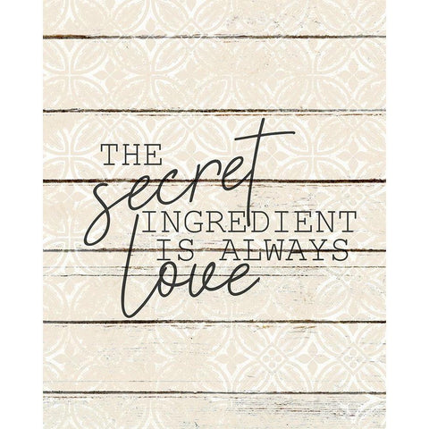 Secret Ingredient Black Modern Wood Framed Art Print by Kimberly, Allen