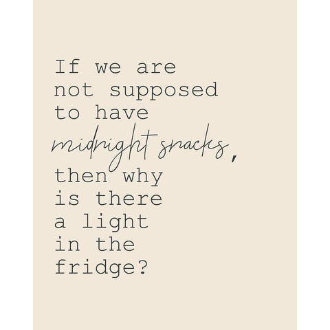 Midnight Snacks Black Modern Wood Framed Art Print by Kimberly, Allen