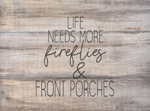 Fireflies White Modern Wood Framed Art Print with Double Matting by Kimberly, Allen