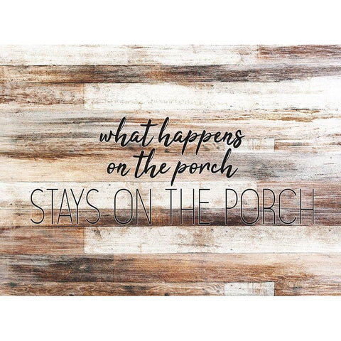 The Porch Black Modern Wood Framed Art Print with Double Matting by Kimberly, Allen