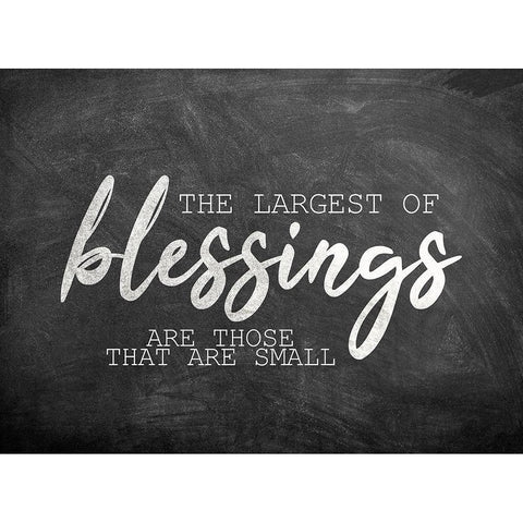 The Largest of Blessings White Modern Wood Framed Art Print by Kimberly, Allen