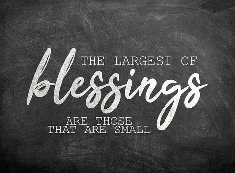 The Largest of Blessings White Modern Wood Framed Art Print with Double Matting by Kimberly, Allen