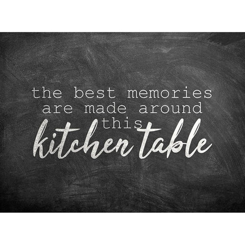 Kitchen Table White Modern Wood Framed Art Print by Kimberly, Allen