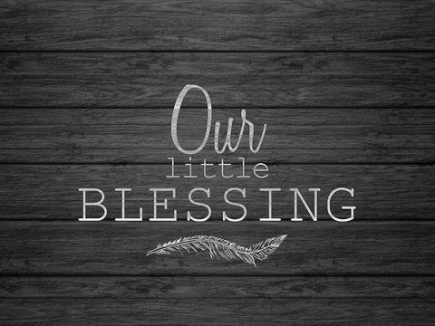 Our Little Blessing Black Ornate Wood Framed Art Print with Double Matting by Kimberly, Allen