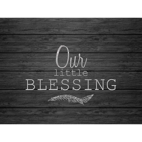 Our Little Blessing Black Modern Wood Framed Art Print by Kimberly, Allen