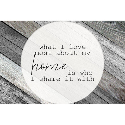 My Home White Modern Wood Framed Art Print by Kimberly, Allen