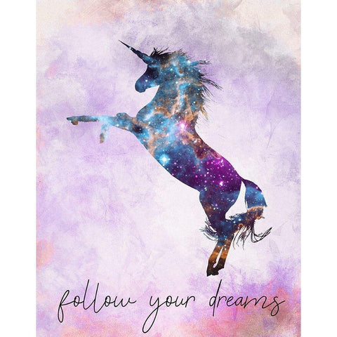 Follow your Dreams v3 Black Modern Wood Framed Art Print by Kimberly, Allen