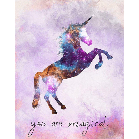 You are Magical v3 Black Modern Wood Framed Art Print with Double Matting by Kimberly, Allen