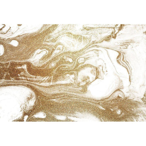 Golden Swirl Black Modern Wood Framed Art Print with Double Matting by Kimberly, Allen