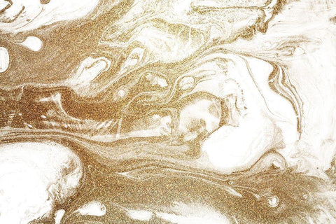 Golden Swirl Black Ornate Wood Framed Art Print with Double Matting by Kimberly, Allen