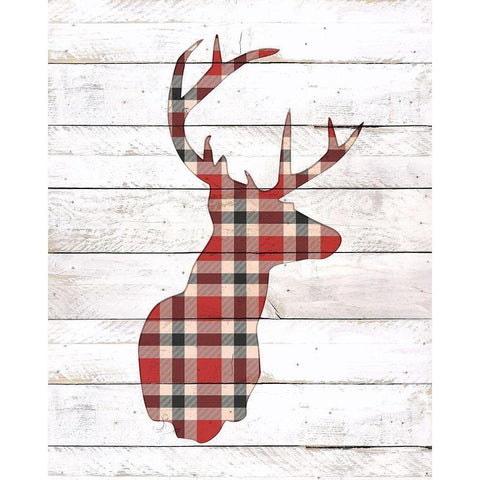 Plaid Silhouette Black Modern Wood Framed Art Print by Kimberly, Allen
