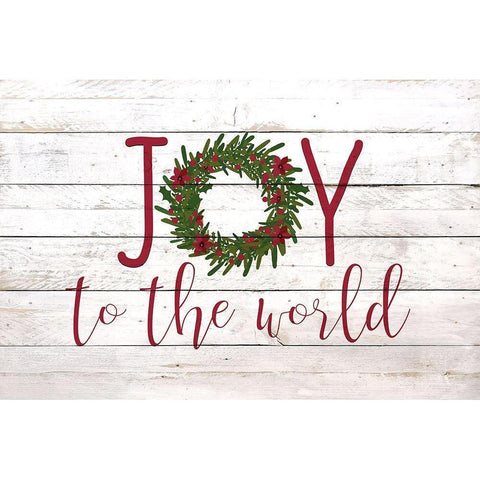 Joy to the World Black Modern Wood Framed Art Print with Double Matting by Kimberly, Allen