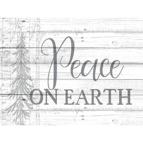 Peace on Earth 2 Black Modern Wood Framed Art Print by Kimberly, Allen