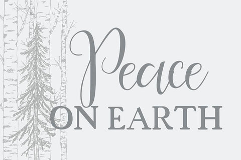 Peace on Earth Black Ornate Wood Framed Art Print with Double Matting by Kimberly, Allen