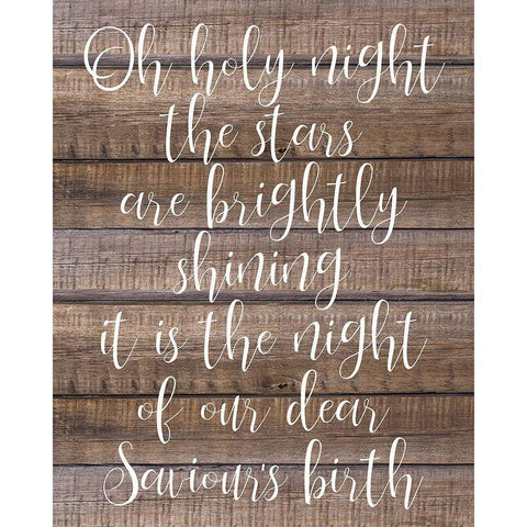 Oh Holy Night Wood Gold Ornate Wood Framed Art Print with Double Matting by Kimberly, Allen