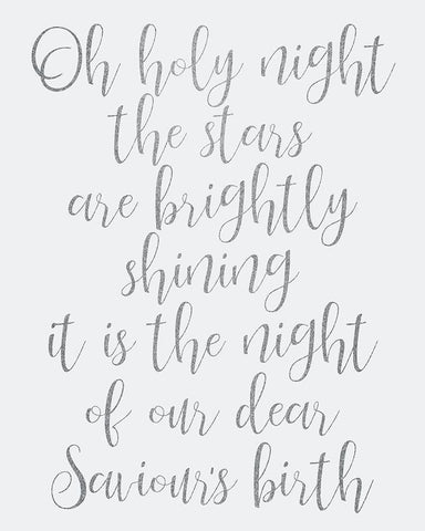 Oh Holy Night Black Ornate Wood Framed Art Print with Double Matting by Kimberly, Allen