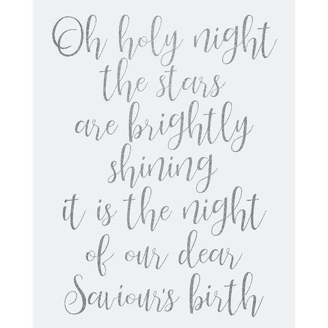 Oh Holy Night Black Modern Wood Framed Art Print by Kimberly, Allen