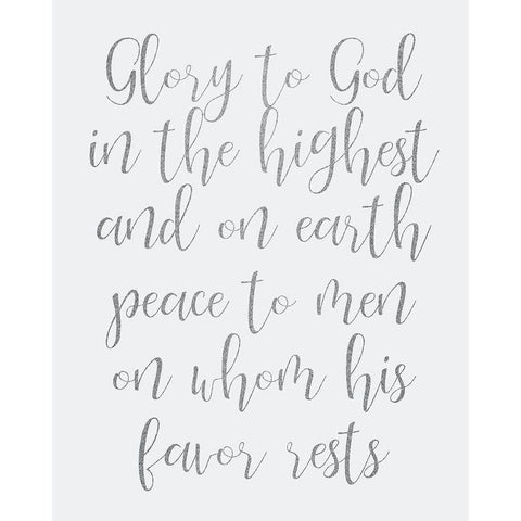 Glory to God Black Modern Wood Framed Art Print with Double Matting by Kimberly, Allen