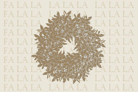 Fa La La White Modern Wood Framed Art Print with Double Matting by Kimberly, Allen