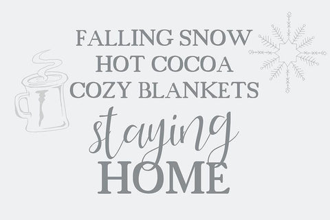 Staying Home White Modern Wood Framed Art Print with Double Matting by Kimberly, Allen