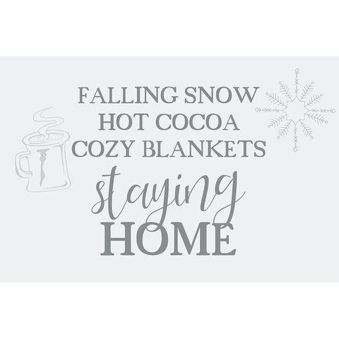 Staying Home Black Modern Wood Framed Art Print by Kimberly, Allen
