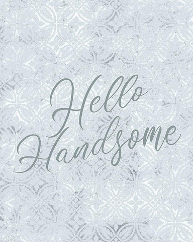 Hello Handnsome Black Ornate Wood Framed Art Print with Double Matting by Kimberly, Allen