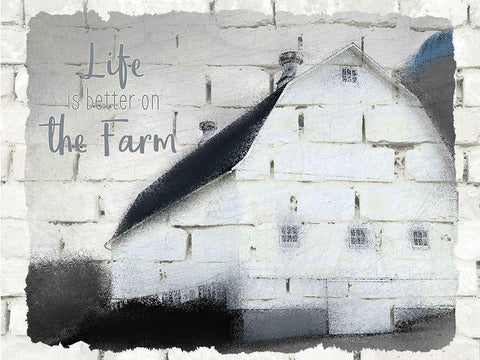Life on the Farm 1 Black Ornate Wood Framed Art Print with Double Matting by Kimberly, Allen