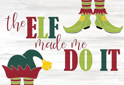 The Elf White Modern Wood Framed Art Print with Double Matting by Kimberly, Allen