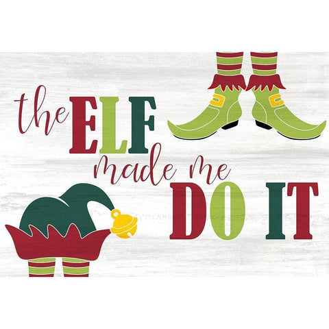 The Elf White Modern Wood Framed Art Print by Kimberly, Allen