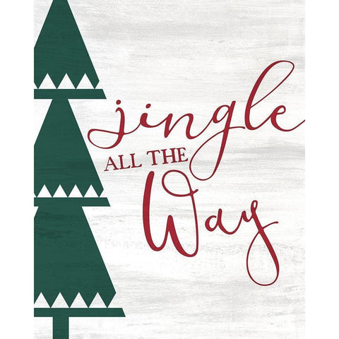 Jingle all the Way Black Modern Wood Framed Art Print with Double Matting by Kimberly, Allen