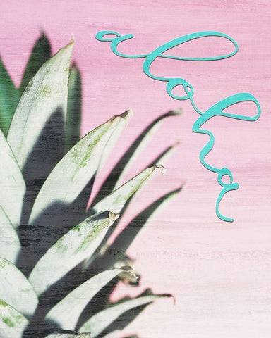 Aloha White Modern Wood Framed Art Print with Double Matting by Kimberly, Allen