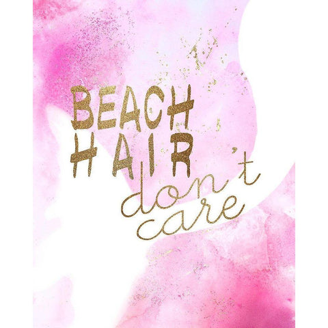 Beach Hair Black Modern Wood Framed Art Print with Double Matting by Kimberly, Allen