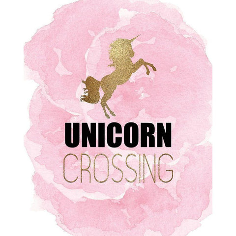 Unicorn Crossing Gold Ornate Wood Framed Art Print with Double Matting by Kimberly, Allen