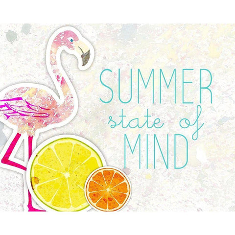 Summer State of Mind White Modern Wood Framed Art Print by Kimberly, Allen