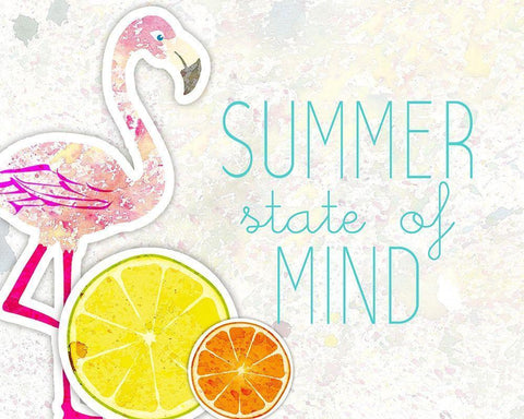 Summer State of Mind Black Ornate Wood Framed Art Print with Double Matting by Kimberly, Allen