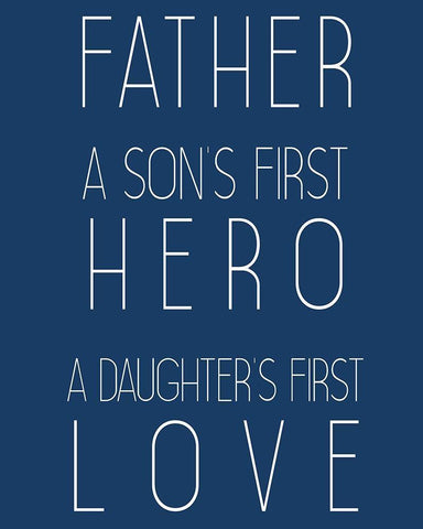 A Father White Modern Wood Framed Art Print with Double Matting by Kimberly, Allen
