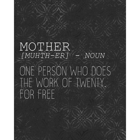 Mother Black Modern Wood Framed Art Print with Double Matting by Kimberly, Allen