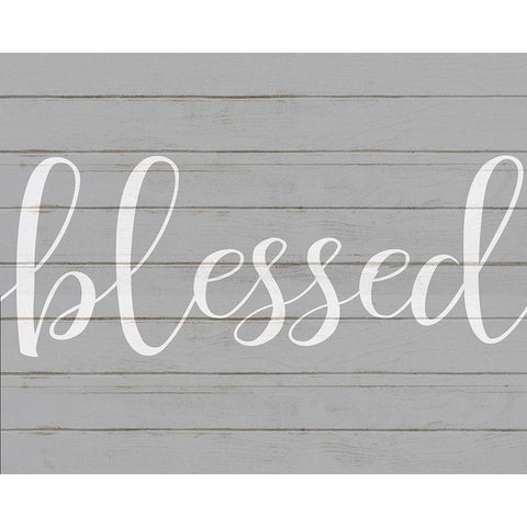 Blessed Black Modern Wood Framed Art Print by Kimberly, Allen
