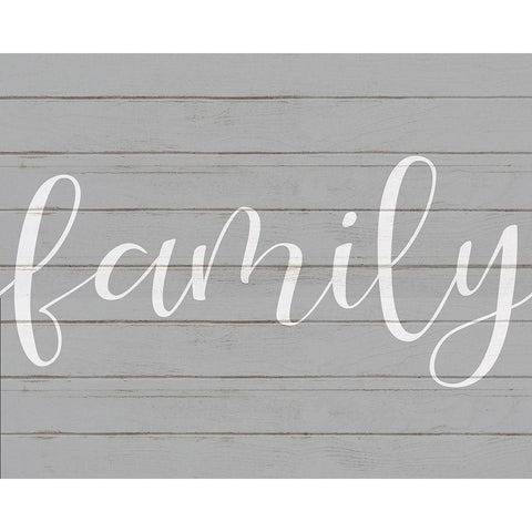 Family White Modern Wood Framed Art Print by Kimberly, Allen