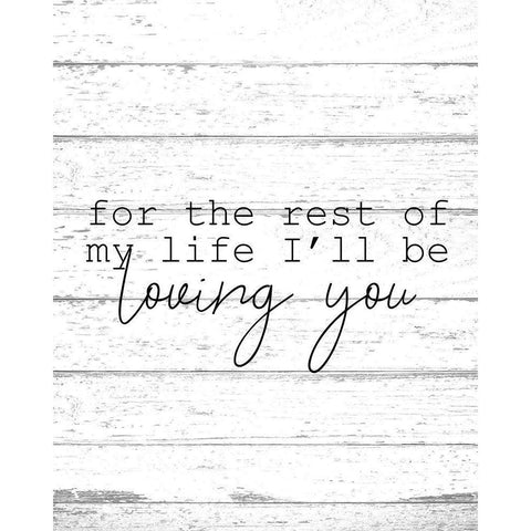 The Rest of my Life Black Modern Wood Framed Art Print by Kimberly, Allen