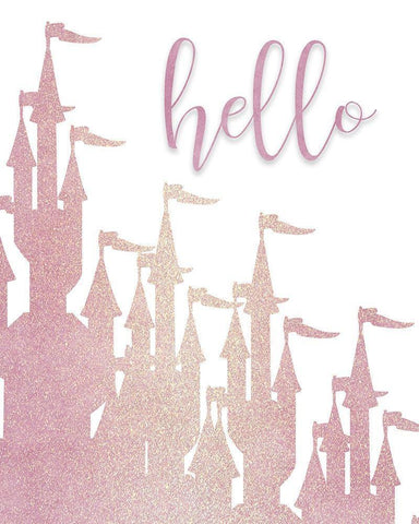 Hello Princess 1 Black Ornate Wood Framed Art Print with Double Matting by Kimberly, Allen