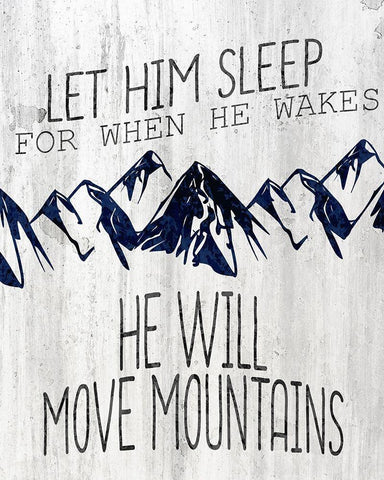 Let Him Move White Modern Wood Framed Art Print with Double Matting by Kimberly, Allen